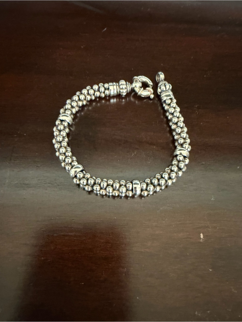 LAGOS Signature Caviar Sterling Silver Rope Bead Bracelet, 5mm